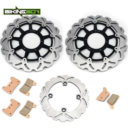 BIKINGBOY For Honda CBR 1000 RR Fireblade RR6 RR7 CBR1000RR 2006 2007 Front Rear Brake Discs Disks Rotors + Pads 320mm 220mm Set