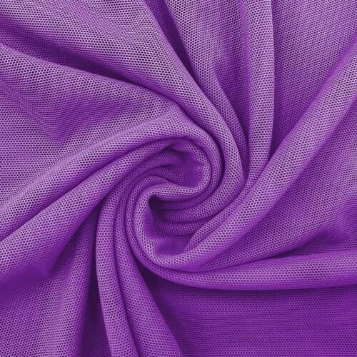 Electiric Purple elastic force Mesh fabric Nylon Spandex 4 way stretch for stage costumes party dress garment