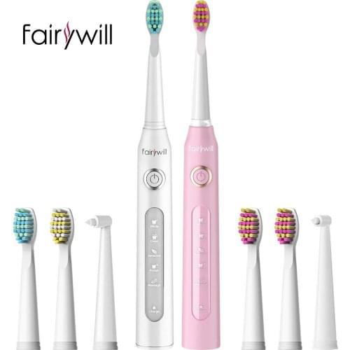 Fariywill Electric Sonic Toothbrush USB Smart Timer FW-507 IPX7 Waterproof Rechargeable for Healthy Dental Cleaning Ultrasonic