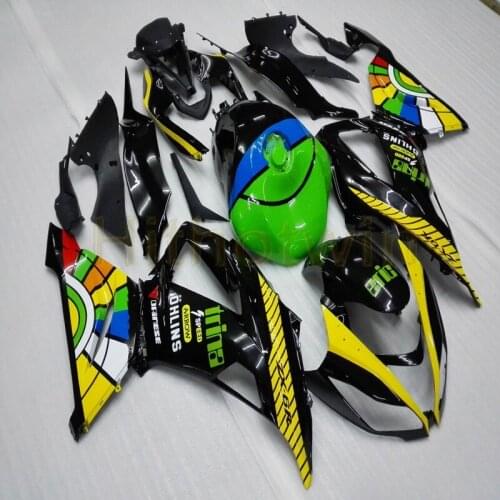 Custom Injection mold black yellow motorcycle article ZX-6R 13-15 fairings for zx6r 2013 2015 ZX6R 636 M2