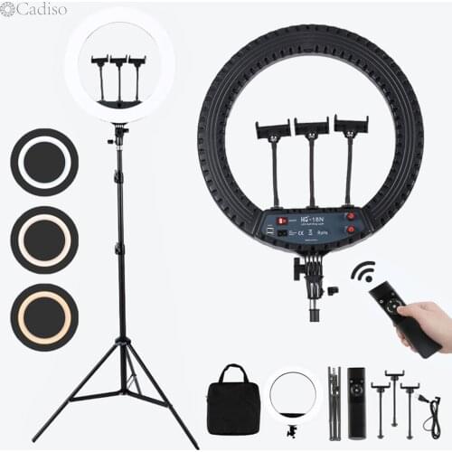 Cadiso 18 Inch Ring Light 50W Photographic Light Led Ring Lamp With USB Remote Tripod For Phone Camera Studio Youtube Makeup