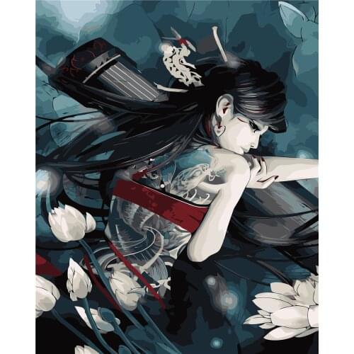 Leng Yan Fuqin Painting By Numbers For Adults Natural Scenery Acrylic Peinture Pair Number Canvas Drawing Diy Landscape Decor