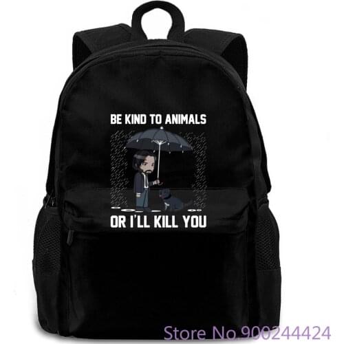 Keanu Reeves Be Kind To Animal or I'll Kill You Cool Casual Pride Men Unisex Fashion backpack