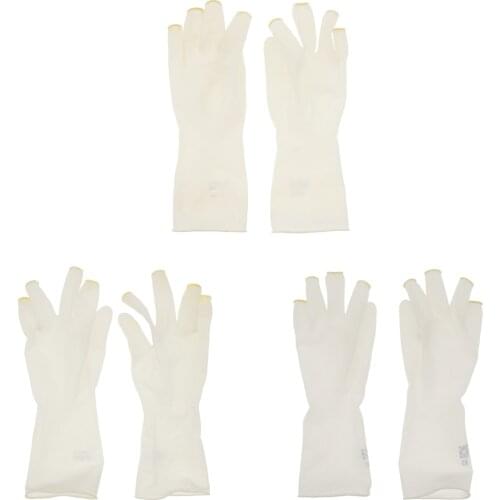 Reusable Latex Working Gloves, Half Finger S/M/L Size, Salon Home Kitchen Cleaning Washing Works