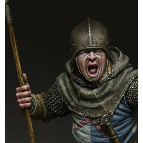 1/10 Resin bust model kit history ancient spear soldiers bust game role Unpainted X98