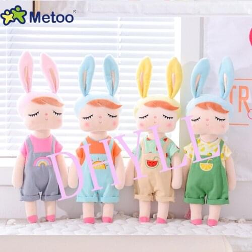 Metoo Newest Plush&Stuffed Sweet Rabbit Cute Animals For Kids Toys Angela Doll For Girls Birthday Christmas Gift Dres