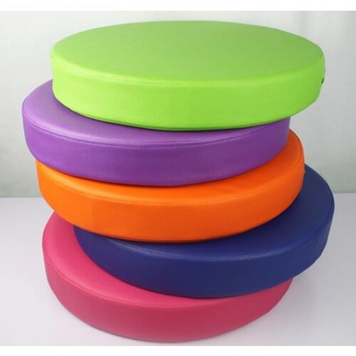 New Synthetic Leather Foam Cushion Round Seat Cushion Sofa Chair Pillow Cushion Chair Pads Office Vehicles Home Round Cushion