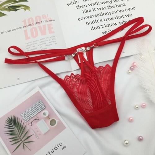 New Arrival Womens Sexy Lingerie Lace Open Thong Panties G-Pants Lingerie Pajamas Erotic Thong Tрусы женские Transparent 61