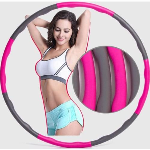 Easy To Install Removable 8 Sections Thin waist Fitness Hoop Foam Hoop Gym Bodybuilding Sports Fitness Equipment Exercise Hoop