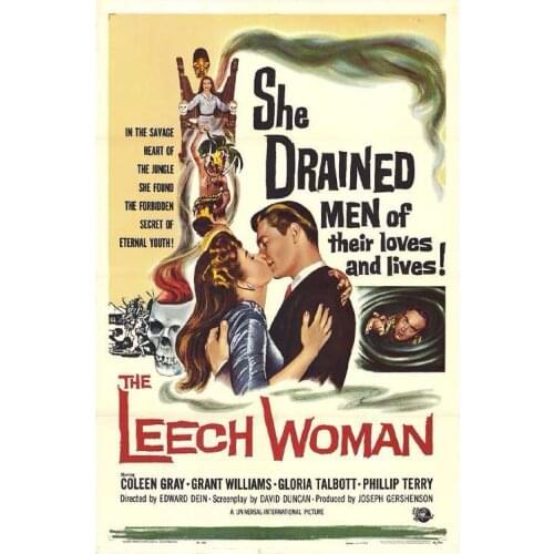 Sci-Fi Science the Leach Woman Classic Retro Vintage Kraft Canvas Painting DIY Wall Sticker Home Bar Posters Decoration Gift