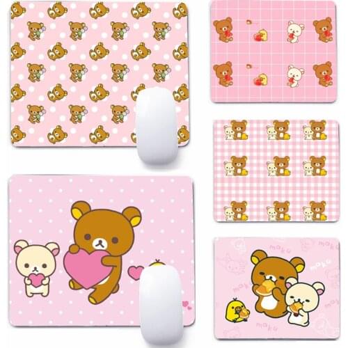 Cute Rilakkuma Bear Mouse Pad Deskpad Gaming Writing Desk Mat Keyboard Mats For Office Home Computer Mousepad