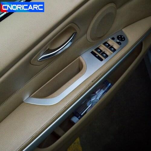 Car Styling Door Armrest Window Glass Button Panel Decorative Cover Trim For BMW 3 series E90 Interior Auto Accessories Stickers