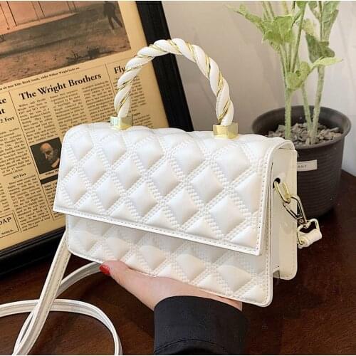 Popular Small Bags 2021new Trendy Fashion Autumn Ladies Luxury Leisure All-match Messenger Bag Portable Diamond Small Square Bag