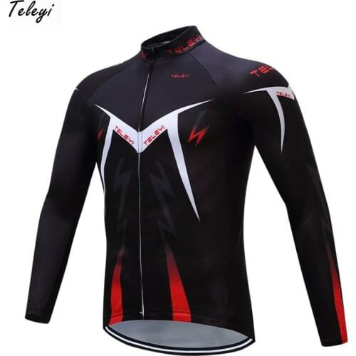 Teleyi 2017 Long Sleeve Pro Team Cycling Jersey Men Racing Sport mtb Bike Jersey Top Ropa Ciclismo Road Bicycle Cycling Clothing