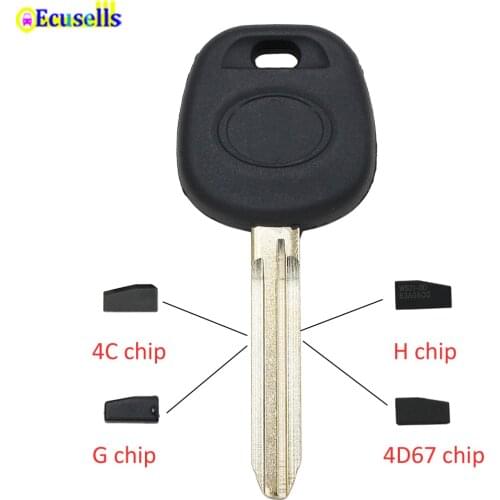 Transponder Ignition Blank Key Fob for Toyota Corolla Camry Rav4 Yaris 4Runner Avensis with 4C/G/H/4D67 Chip Uncut TOY43