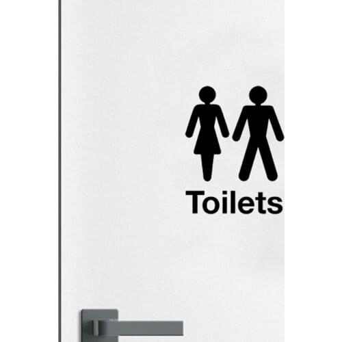 Personalized Toilet Female Toilet Door Vinyl Stickers 2WS0104