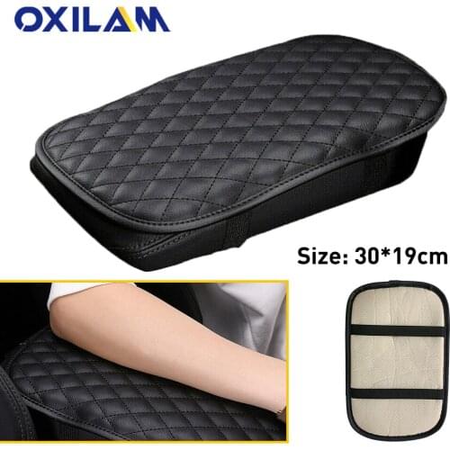 Waterproof PU Leather Car Armrest Cushion Mat Cover Protector for VW Polo Tiguan Touareg Lada Priora Granta Kalina Accessories