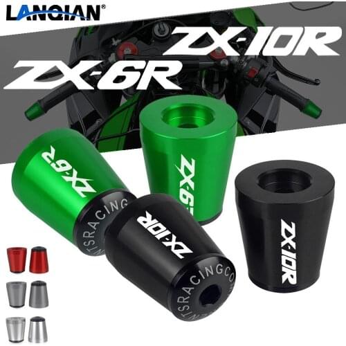 For Kawasaki ZX 6R 10R Motorcycle Handle Bar End Cap Anti Vibration Silder Plug ZX-6R ZX 10R SE Performance ZX-10R KRT 2019-2021