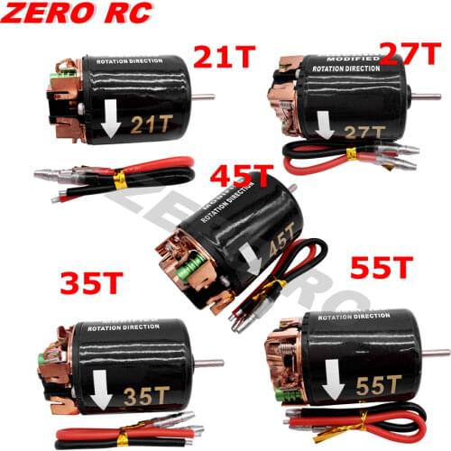 1/10 RC 540 Brush Electric Motor 21T 27T 35T 45T 55T For RC4WD D90 D110 AXIAL SCX10 Wraith Rock Crawler Truck