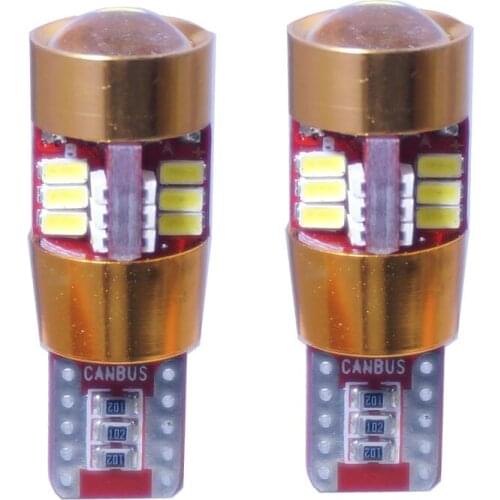 500pcs 12 V T10 Canbus 27 SMD 3014 sem erros Nao polaridade Spot 168 W5W 194 Car Licenca De Estacionamento Lampada luz Estil