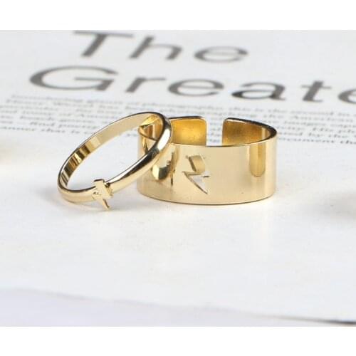 Peach Heart Ring For Women Men Couples Matching Best Friend Trendy Promise Rings Set For Teen Girls Thumb Jewelry