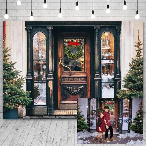 Avezano Photography Background Merry Christmas Tree Winter Wreath Store Backdrops Photo Studio Photocall Photozone Decor Props
