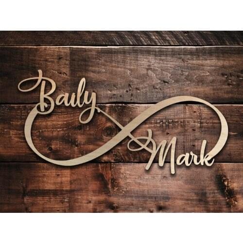 Custom Wooden Infinity wedding wall decor,party photo booth props, Infinity Sign with Names,Wedding Sign,Wedding gift