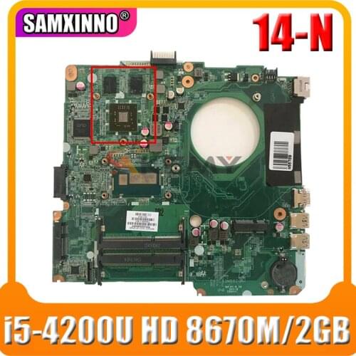 For HP 14-N Laptop Motherboard 756192-501 757158-501 With HD 8670M/2GB GPU i5-4200U CPU DA0U83MB6E0 MB 100% Tested Fast Ship