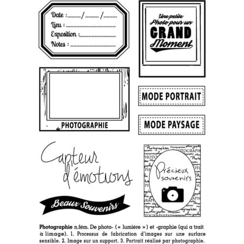 French stamp Clear Stamp for Scrapbooking Transparent Silicone Rubber DIY Photo Album Decor A22