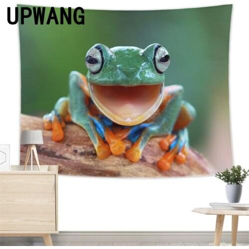 Cartoon Frog Tapestry Wall Hanging Sandy Beach Picnic Rug Camping Tent Sleeping Pad Home Decor Bedspread Sheet Wall Cloth