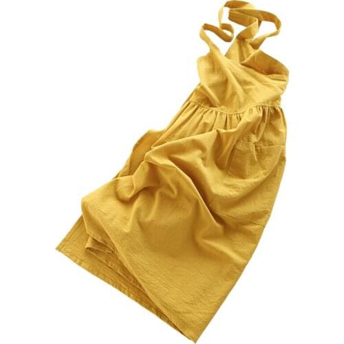 Korean version of the cotton art small fresh housework kitchen apron milk tea coffee shop work waist women