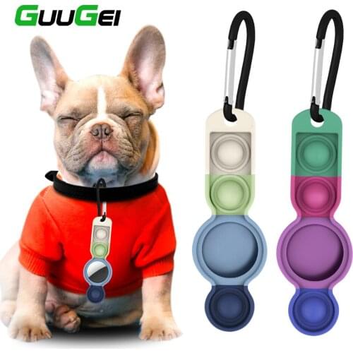 Locator Tracker Case Cover For Airtags Protective Sleeve With Keychain Shell 2 in 1 Silicone Case For air tag Washable Anti-lost