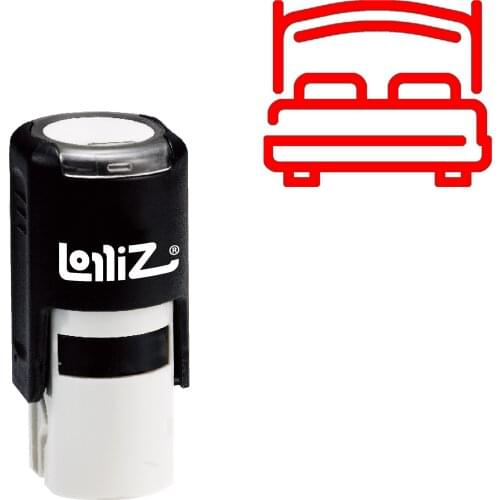 LolliZ Bed Self-Inking Rubber Stamp - Modern Symbol Series