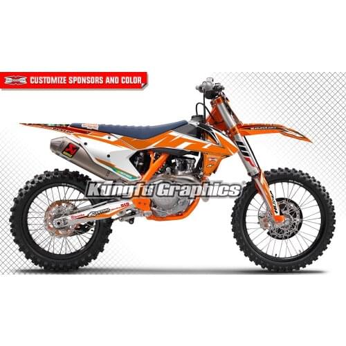 KUNGFU GRAPHICS Dirt Bike Stickers Enduro Custom MX Decals Kit for 125 150 250 350 450 SX SXF SX-F XCF XC-F 2016 2017 2018