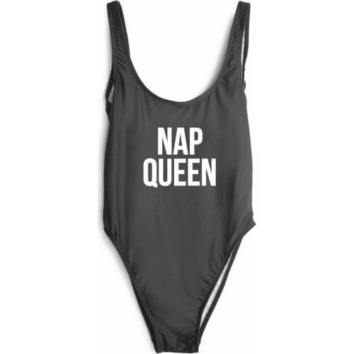 "NAP QUEEN" women girls sexy one piece suits high waist open low back bodysuit jumpsuit high cut swimwear beachwear catsuit