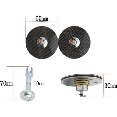 Real Carbon Fiber Front Hood Pin Locking Kit with Keys, Racing Sport Mount Bonnet Security Hood Pins Latch