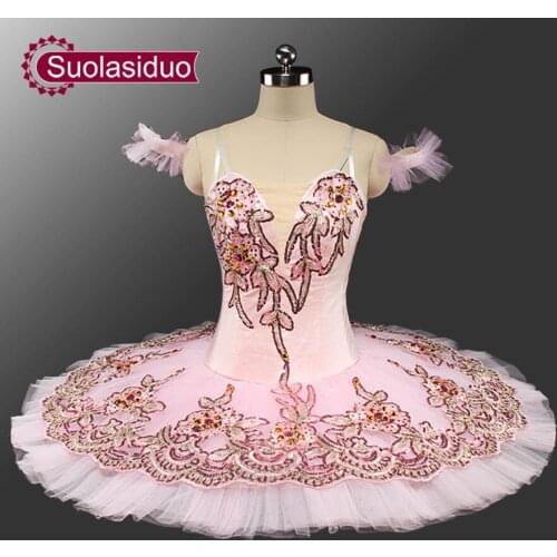 New Pink Classical Ballet Tutu Adult Pancake Tutu Ballet Professional Ballet Tutus Pink Sleeping Beauty Tutu Costumes SD0044
