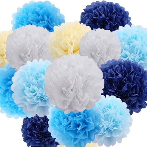 New Arrival 250 pcs 8'' 20cm Tissue Paper Pom Poms Flower Balls- mix 30 colors - Weddings, Woodland, Modern Vintage, Decorations