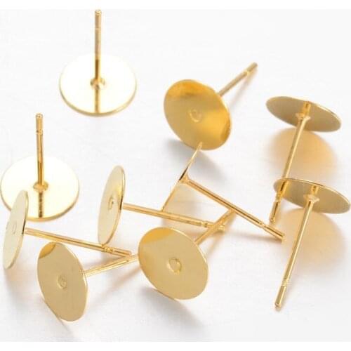 Stainless steel flat needle hand earring accessories material diy ear accessories accessories wholesale