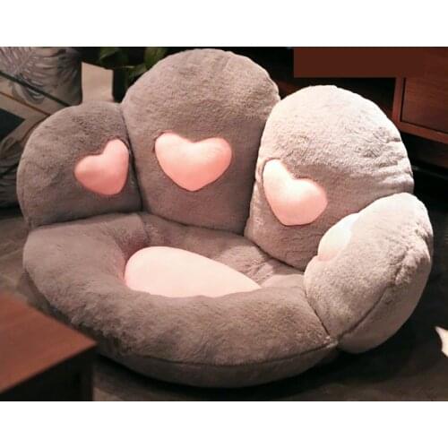 Kawaii Loving Heart Cat Paw Pillow Anti-slip Floor Chair Soft Seat Cushion Bear Claw Pillow Romantic Birthday Gift Home Deco