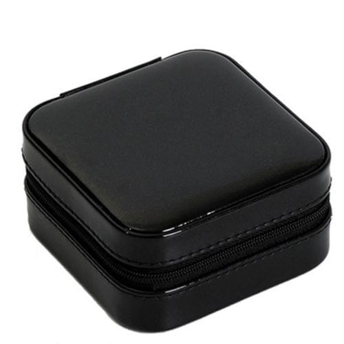 Portable Travel Cosmetic Leather Jewelry Box Necklace Ring Storage Ornaments Case