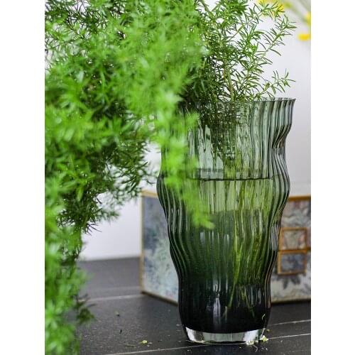 14.5x24.5cm Middle ancient jade vase Emerald green vase