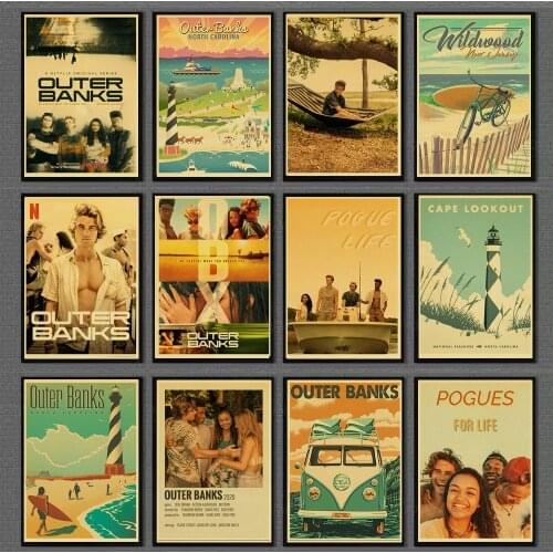 Vintage 2020 TV show Outer Banks Retro Posters and Prints Painting For Home/Living Room/Bar Wall sticker