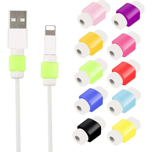 10pcs Earphone Wire Cable Protector Data Line Cord Protector Protective Case Cable Winder Cover For iPhone USB Charging Cable