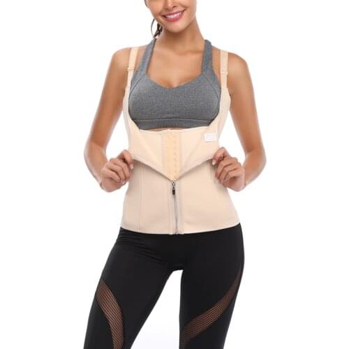 Womens Cummerbunds Zipper Waist Corset Top Solid Color U-Shape Push Up Shapewear With Adjustable Straps Womens Tube Top Shaper