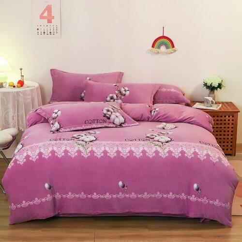 1 pcs Blanket Milk Velvet Kapok Duvet Cover Child Bedding Set King Size Adult Kid Warm Comforter Quilt Cover Bedding Home Decor