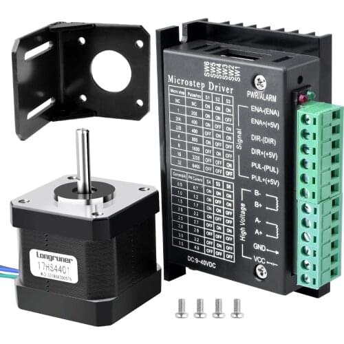 42 Stepper Motor, Longruner Nema 17 Bipolar 42mm 37oz.in(26Ncm) 12V 0.4A Lead 3D Printer Hobby CNC
