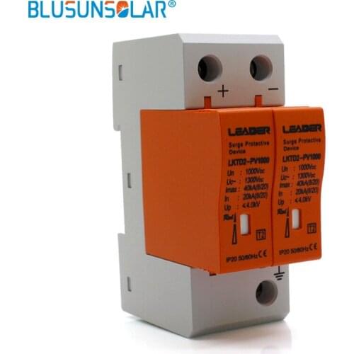 50 pcs/lot 2P DC1000V 20/40KA DC Surge Arrestor Protective Device for Solar System Protection