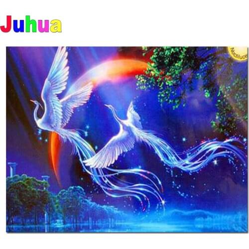 5D DIY diamond painting Phoenix animal art,3d cross stitch,full Round diamond Emeroidery mosaic painting home decor Cartoon