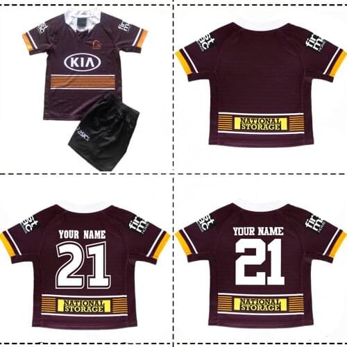 BRISBANE BRONCO 2021 KIDS HOME RUGBY JERSEY 2021 KIDS HOME JERSEY size:16----26